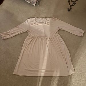 3 XL Neutral Long Sleeve Babydoll Dress